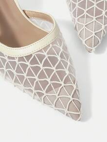 CUCCOO HITCHD Women's Pointed Toe Buckle Design Fashionable High Heels, Versatile For Daily Wear - Beige - View 9