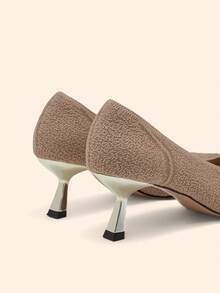CUCCOO BASICS Women's Pointed Toe Versatile Fashion High Heels For Daily Wear - Camel - View 9