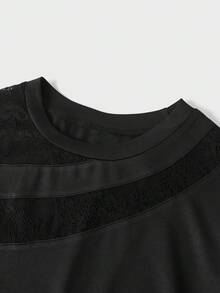 FeverCity 男士圆领长袖紧身连体衣和背带裤 - 黑色 - 查看 6