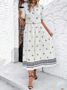 SHEIN Clasi 2pcs Women Leopard Print Dress And Shirt Set Work Wear Women - Multicolor - View 6