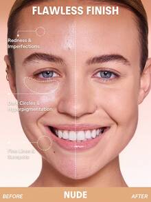 SHEGLAM Lock & Go Long-Lasting 氣墊粉餅-Nude 品牌 美容 化妝 化妝品 適合女性與女孩 完美搭配冬季春季 Y2K 時尚 流行 生日 情人節禮物 假期 派對準備就緒 最佳顏色 - 裸色 - 查看 3