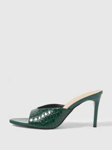 Sleekvia Women Heeled Sandals - Green - View 2