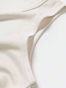 Manfinity Joysei Men's Knitted Textured Tank Top, Fashionable And Versatile For Daily Wear - Apricot - View 4