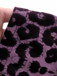 DAZY Leopard Print Backless Bodycon Tank Top For Women Crop Top Halter Top - Purple - View 6