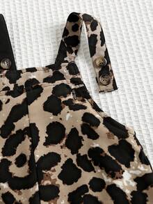 TaviRue 2pcs/Set Baby Girl Casual Chic Leopard Print Jumpsuit - Multicolor - View 4