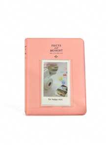 Photo Album Instant Camera 3-Inch Photo Storage Box, Organizer For Stamps, Receipts, And Cards, Suitable For Fujifilm Mini 12/11/9 - Pink - View 1