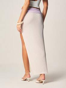 MISSGUIDED Asymmetric Polka Dot Wrap Maxi Skirt With High Slit And Tie Waist Detail For Summer - Multicolor - View 2