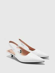 CUCCOO BIZCHIC Women Heeled Sandals - White - View 4