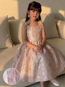 SHEIN 少女爱心印花无袖吊带连衣裙 - 白色 - 查看 15