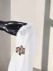 Amplova 女士纯色深V领性感吊带迷你连衣裙 - 白色 - 查看 8