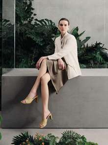 CUCCOO BIZCHIC Simple And Generous, Fashionable And Versatile, Elegant And Casual Workplace Commuter Women's High-Heeled Sandals - Apricot - View 3