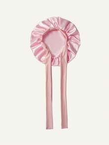 1 chiếc mũ sấy tóc mềm mại, trang trí nơ, kích thước có thể điều chỉnh bằng thun, phù hợp với tóc dài và dày, chất liệu vải satin co giãn viền rộng. - Nhiều màu - Xem 5