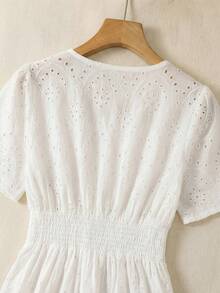 Rusticease 女士镂空刺绣褶皱短袖收腰休闲连衣裙 白色镂空连衣裙 白色中长连衣裙 波西米亚风白色连衣裙 白色春季连衣裙 女士夏季连衣裙 女士春季连衣裙 白色田园风连衣裙 法式连衣裙 休闲夏季连衣裙 女士连衣裙 刺绣中长连衣裙 新款连衣裙 女士乡村风 女士乡村装扮 度假连衣裙 女士度假装扮 复活节连衣裙 - 白色 - 查看 7