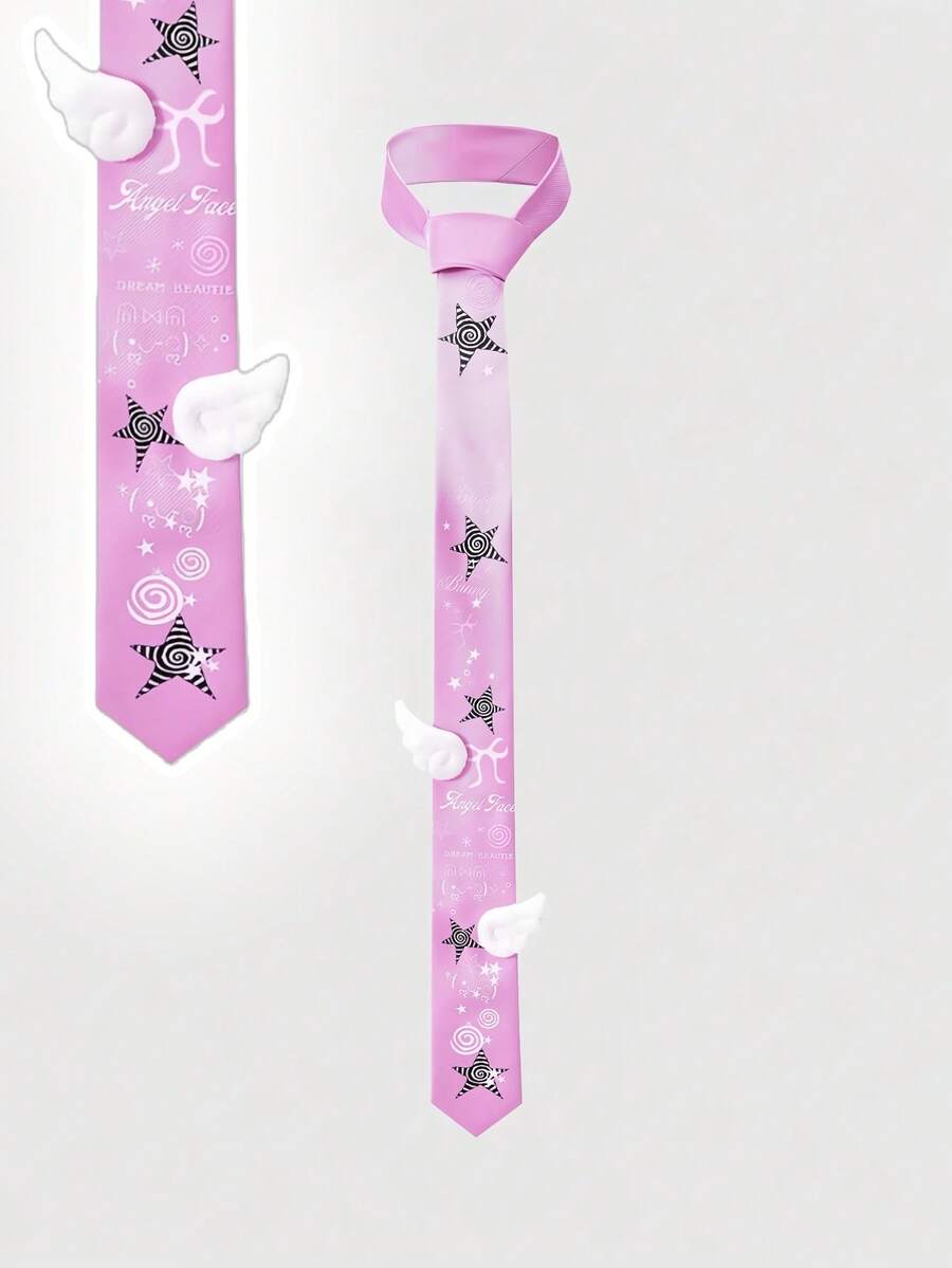 ROMWE Anime 1pc Cute Sweet Lace Bowknot, Retro Classic Polka Dot Pop Art Style For Women - Pink - View 1