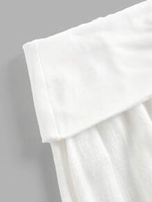 Tween Girls' Casual Vacation Textured Green Camisole Top And Pants Set - White - View 3