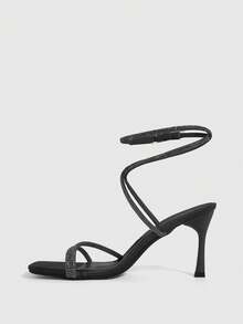 CUCCOO SZL Sandalias con tacón para mujer - Negro - Ver 10