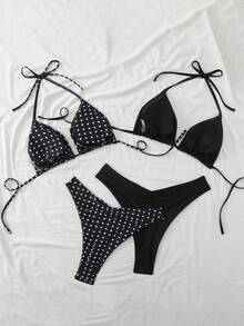 Swim SXY Plus Size Women Sexy Multiway Bikini Swimwear For Beach Vacation - Black - View 2