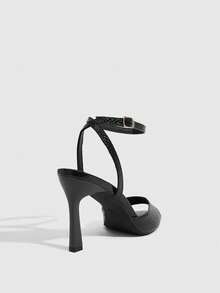 CUCCOO SZL Giày sandal cao gót nữ màu đỏ tía tối giản, có thể điều chỉnh, thích hợp cho mặc hàng ngày, giày mùa xuân, kỳ nghỉ xuân, lễ Phục sinh, dạ hội. - 22-28 Đen - Xem 10