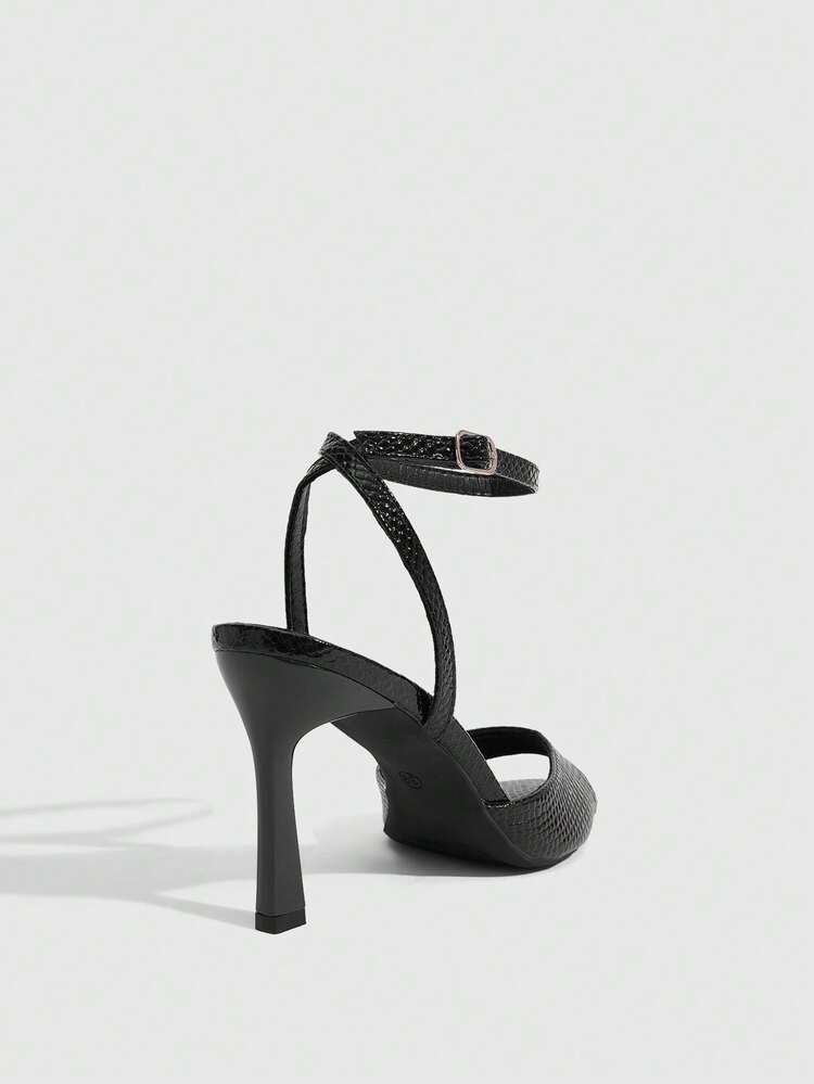 CUCCOO SZL Women's Adjustable Minimalist Maroon High Heel Sandals, For Casual Daily Wear Spring Shoes Spring Break Easter Prom Heels Valentine's Day Spring Shoes Prom Heels Summer Shoes