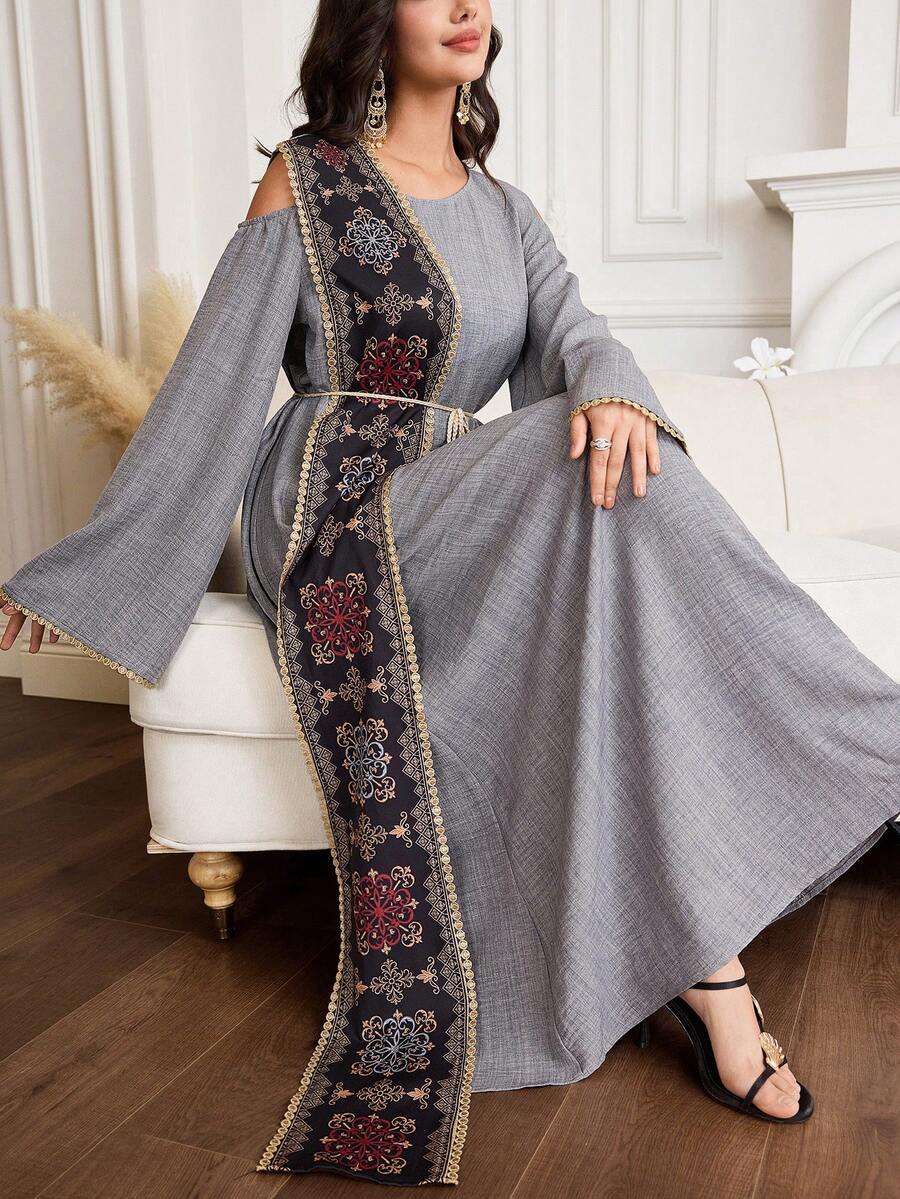 Al Najma Conservative Women's Arabian Dress - Multicolor - View 1