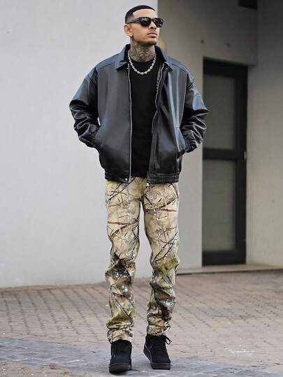 Devon Thys Men's Thickened Casual Business Leather Jacket