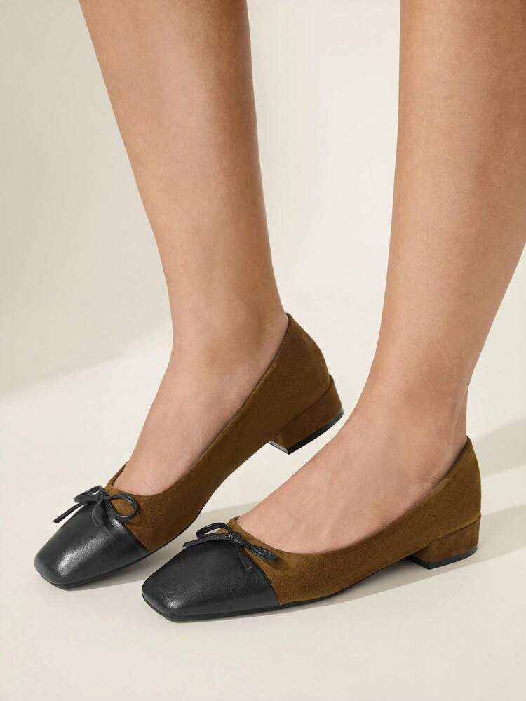 CUCCOO CHICEST Women Shoes Women's Bow Flower Design Daily Versatile Low Heel Shoes Wedding Shoes