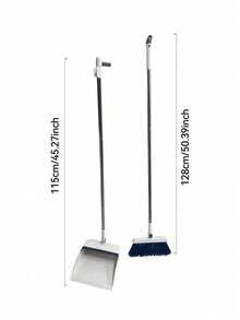 1 Set, Household Broom & Dustpan Set, Long Handle Floor Cleaning Broom & Dustpan Set, Rotatable Broom And Dustpan With Brush, For Removing Dust And Debris, Suitable For Home, Kitchen, Room, Office, Cleaning Supplies, Cleaning Tools, Back To School - Multicolor - View 10