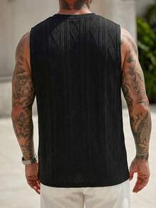 Genlund Áo ba lỗ nam cổ tròn dáng rộng, chất liệu dệt kim, áo tank top nam màu đen, áo thun không tay nam, áo tank top dáng rộng nam, áo tank top nam, phong cách cổ điển, thích hợp cho mặc hàng ngày, những chuyến đi cuối tuần, hoạt động ngoài trời, du lịch, môi trường làm việc thoải mái hoặc các dịp bán trang trọng, quà tặng cho bạn trai/chồng, quà kỷ niệm/sinh nhật, tiệc tùng, kỳ nghỉ hè, đám cưới, từ xuân sang hè, lễ hội Mardi Gras. Áo ba lỗ nam màu đen dáng rộng, cổ tròn, chất liệu dệt kim, thời trang thường ngày, hoàn hảo cho những buổi đi chơi thư giãn và mặc hàng ngày. - màu đen - Xem 2