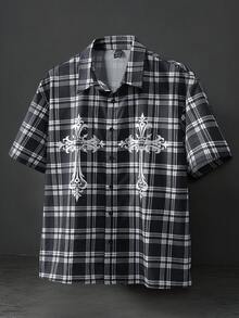 Manfinity EMRG Men's Woven Printed Shirt, Fashionable And Versatile For Daily Wear - Multicolor - View 3