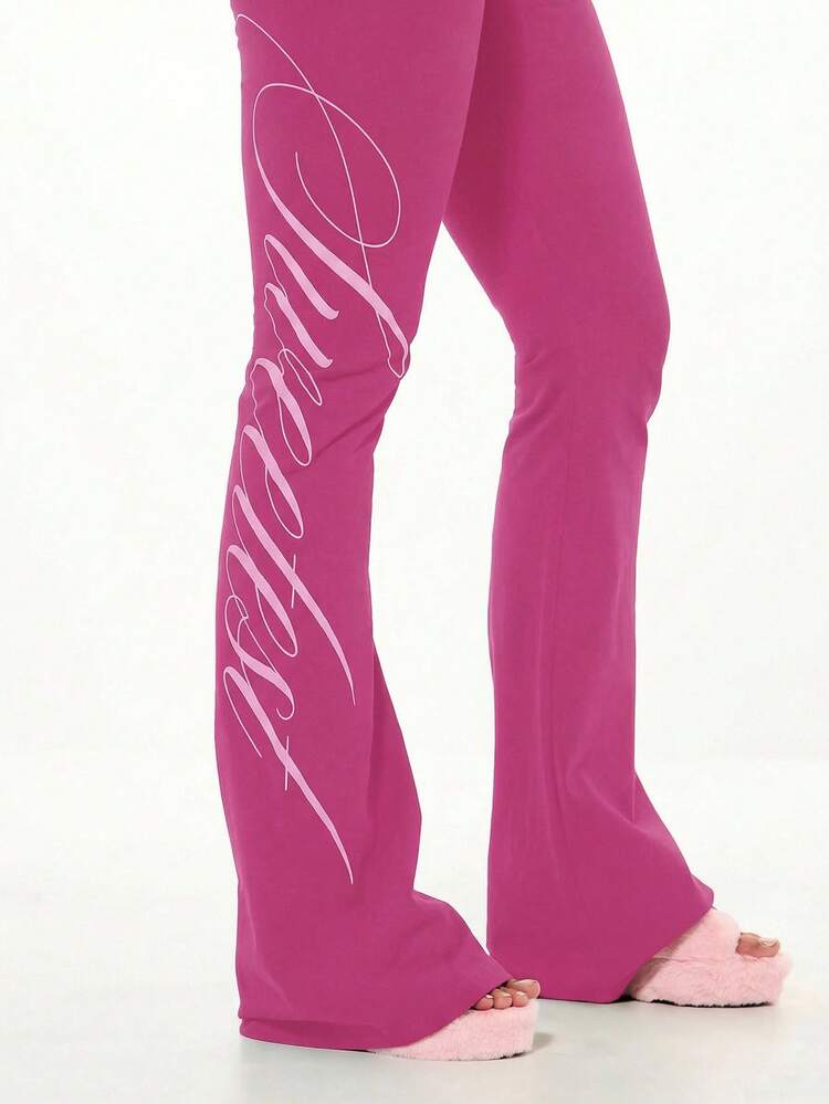 SUMWON WOMEN Flare Pants With Fold Over Waistband