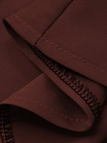 DAZY Women's Elegant Lace Patchwork Satin Slim Fit Long Dress Sundress - Red - View 6