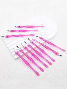 专业角质层修剪器和推棒，美甲工具，用于清洁指甲边缘和去除死皮 - 男女通用 - 玫紅色 - 查看 9