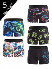 SHEIN 5PCS Tween Boys Undershirt - Multicolor - View 2