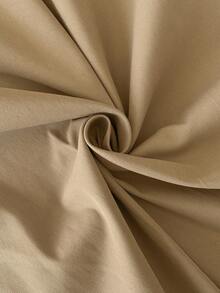 Elenzga Đầm dài không tay dáng suông cho nữ cỡ lớn, đầm midi không tay, mở phía trước, thắt eo, có túi, kiểu dáng tối giản, thích hợp mặc đi làm, đi nghỉ mát hoặc mặc hàng ngày. - Màu Khaki - Xem 10