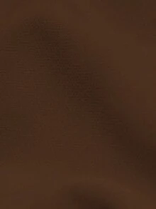 Franclia 女士纯色系带背心和短裤两件套 - 咖啡棕 - 查看 3