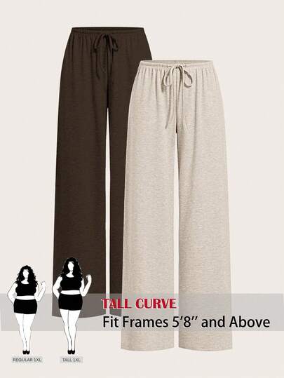 SHEIN Tall CURVE New Plus Size Women's Tall Girls Casual Solid Color Straight Leg PantsHigh-Waisted Makes You Look Slimmer And Your Legs Longer, Tall Women Pants,Suitable For Tall Women.High-Waisted Makes You Look Slimmer And Your Legs Longer, Suitable For Tall Women.Old Money Style,Suitable For All Seasons And Occasion,Suitable For Tall Girls& Women, Summer Wide-Leg Pants Summer Summer Wide-Leg Pants Pants Pants Summer Outfits Summer Holiday Outfits Long Summer Pants For Women Spring Outfit ,Wide-Leg Pants,Office Pants,Elegant Pants,Casual Pants, High-Waisted Slimming Wide-Leg Pants For Summer,Elegant Women's Ceremony Pants For Women,Summer Holiday Outfits,Summer Vacation Outfits,Casual Pants For Women ,Sexy Pants For Women,Carnival Carnival Costume Carnival Women Look 2026 2026 Carnival Women Carnival Clothes Carnival Costume Women