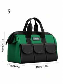 Handheld Large Mouth BagDurable Foldable Large Capacity Toolkit - Dark Green - View 12