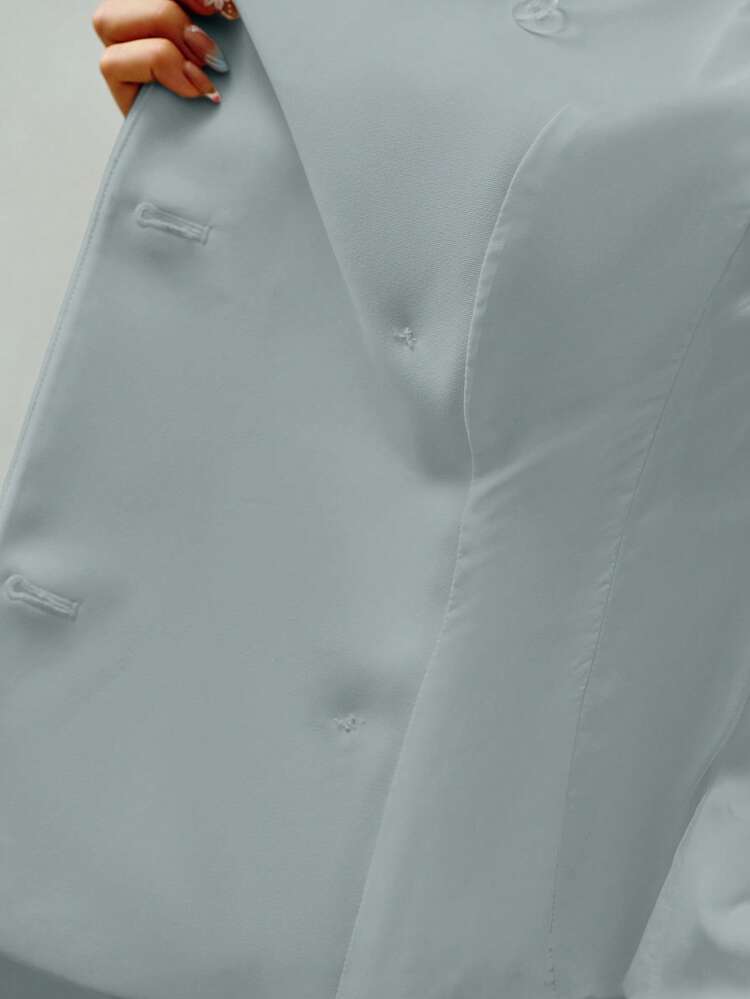 ELEGANT & FASHIONABLE DOUBLE-BREASTED COMMUTER BLOUSE
