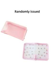 Zazumi 1PC Cute Strawberry Angel Wings Design Clear Zipper Pouch Waterproof Durable Fabric Storage Bag For Postcards Diary Small Items Home Office Organization Budget Planner - Multicolor - View 15