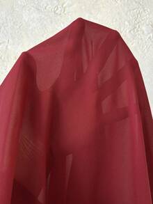 Roveilla 大码女装新款时尚优雅性感红色半透明长披肩吊带修身连衣裙两件套 - 紅色 - 查看 8