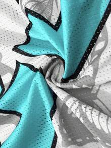 Claim Dot 男士加大码数字蝴蝶印花V领短袖T恤 - 彩色 - 查看 5