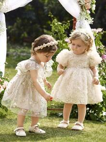 SHEIN Elegant & Cute Apricot Floral Mesh Short Sleeve Babygirl Dress A Loose And Adorable Stand-Up Collar 3D Flower And Rose Embroidery Net-Sheer Puffy-Sleeved Back Bow Dress For Girls, In Peach And Champagne Colors. Suitable For Weddings, Children's Floral Wear, And Birthday Parties  Elegant Cute Mesh Dress For Baby Girl Baby Girl Fluffy Dress Newborn Baby Girl Dress Luxury Baby Girl Dress Baby Girl Dress And Jacket Set Baby Girl Tulle Dress - Multicolor - View 5