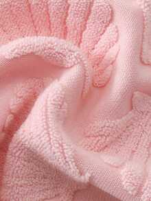 Swim Chiccia 欧美新款跨境露背系带贝壳装饰面料特殊材质女士三件套性感比基尼泳衣上衣海三角可爱比基尼上衣 - 粉色 - 查看 4