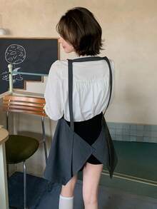 DAZY Women's Solid Color Layered Casual Suspender Top - Black - View 6