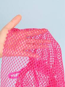 Swim Mod 3pcs Women's Solid Color Swimsuit Set For Beach/Vacation - Hot Pink - View 6