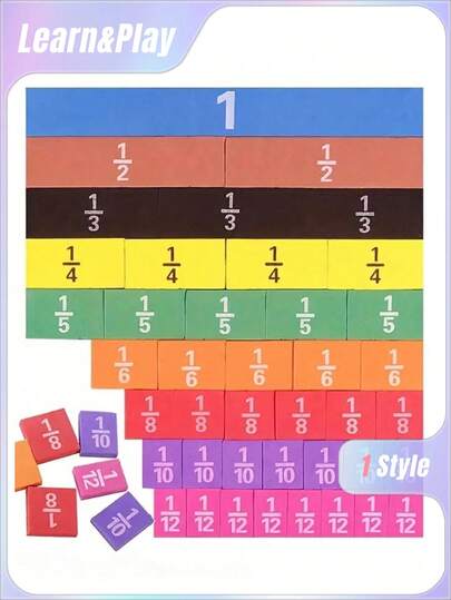 1PC Magnetic Fraction Cube Magnetic Fraction Problem Demonstrator Third And Fourth Grade Math Fraction Block Fraction Problem Addition And Subtraction Demonstrator Teaching Aids School Stuff Back To School