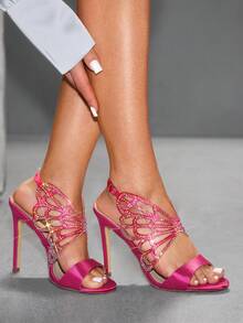 CUCCOO SZL 女士高跟凉鞋 - 玫紅色 - 查看 1