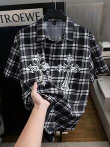 Manfinity EMRG Men's Woven Printed Shirt, Fashionable And Versatile For Daily Wear - Multicolor - View 5