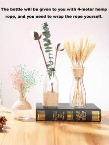 Madebyblanc Bình hoa thủy tinh phong cách Bắc Âu dùng cho hệ thống thủy canh - Bình hình trụ tối giản dùng cho hoa tươi và hoa khô, trang trí nhà cửa sang trọng, bình hoa thủy tinh kiểu Scandinavia - thiết kế tối giản cho hoa tươi và hoa khô, trang trí nhà cửa theo phong cách thủy canh, trang trí bàn sang trọng cho phòng khách, kệ, bình hoa thủy tinh sang trọng (Bình sẽ được tặng kèm dây gai dài 4 mét, bạn cần tự quấn dây) - Nhiều màu - Xem 12
