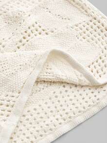 ROMWE Island Vacation Crochet Simple Sexy Tube Knit Top For Women - Apricot - View 4